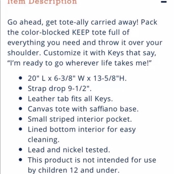 NEW Keep Collective Canvas Tote - Picture 2 of 3